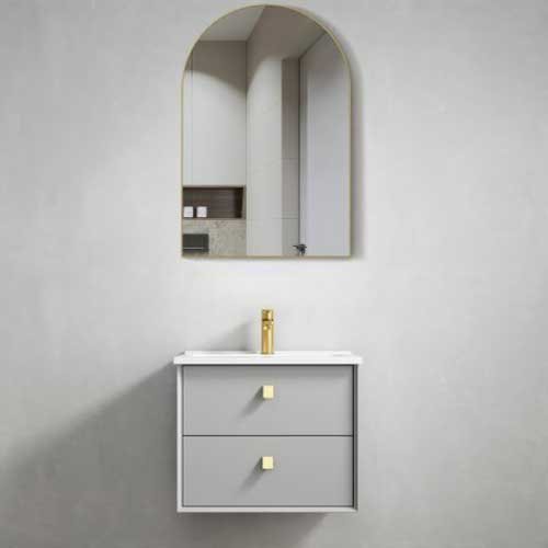 BOSTON Light Grey 600x460x550 Wall Hung Vanity