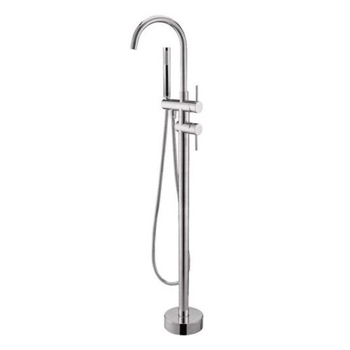 Round Brushed Nickel Freestanding