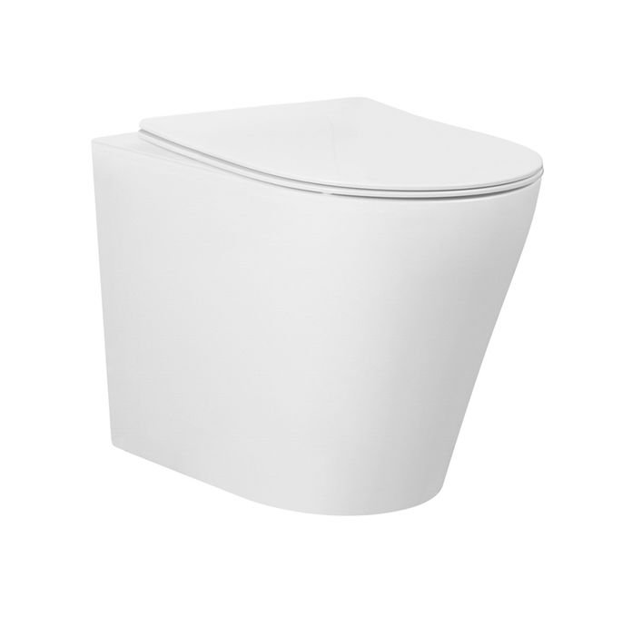 ALZANO WALL FACE PAN MATTE WHITE SLIM SEAT 1