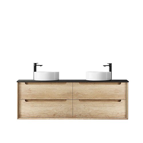 Natural Oak Byron Wall Hung Vanity 1500mm