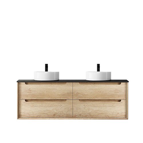 Natural Oak Byron Wall Hung Vanity 1500mm