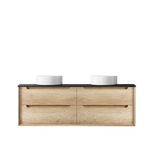 Natural Oak Byron Wall Hung Vanity 1500mm