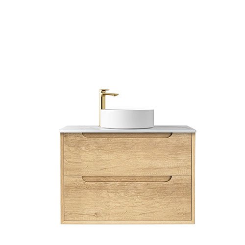 Natural Oak Byron Wall Hung Vanity 750mm