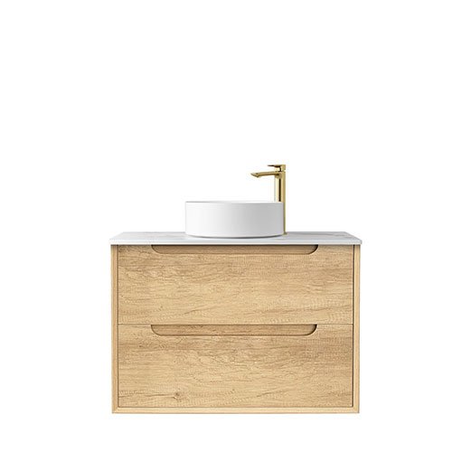 Natural Oak Byron Wall Hung Vanity 750mm