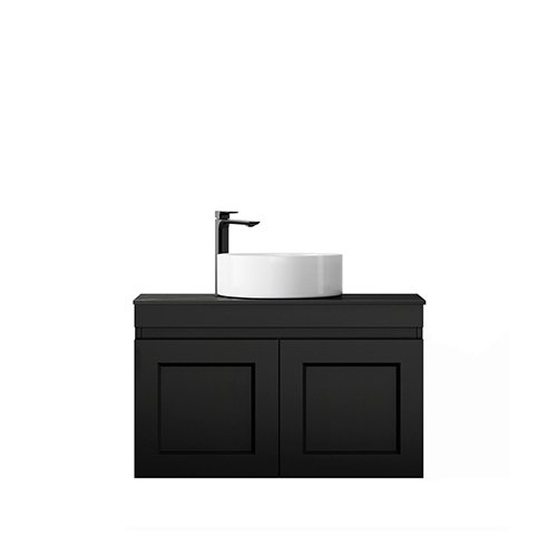 Satin Black Hampton Mark II Wall Hung Vanity 750mm