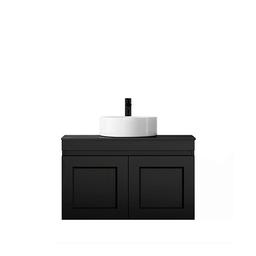 Satin Black Hampton Mark II Wall Hung Vanity 750mm