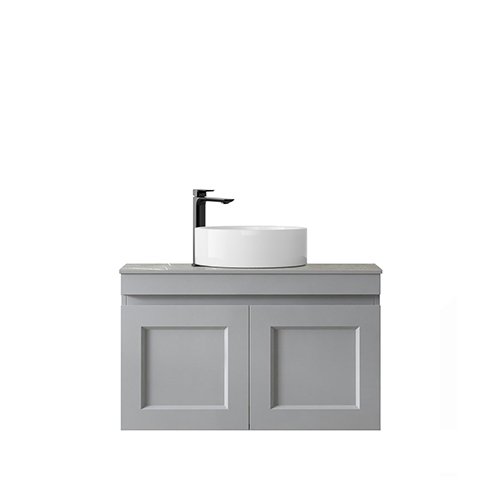 Satin Light Grey Hampton Mark II Wall Hung Vanity 750mm