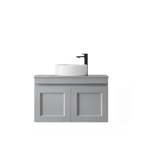 Satin Light Grey Hampton Mark II Wall Hung Vanity 750mm