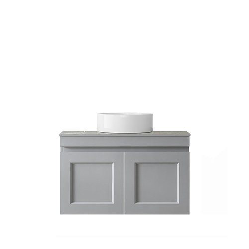 Satin Light Grey Hampton Mark II Wall Hung Vanity 750mm