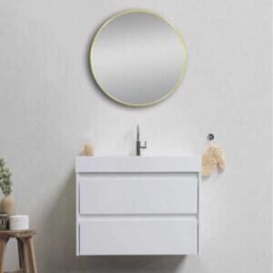 BRUSHED-GOLD-FRAMED-ROUND-MIRROR---600MM