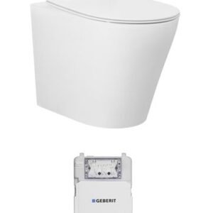 ALZANO MATT WHITE PAN AND GEBERIT INWALL CISTERN ONLY 1