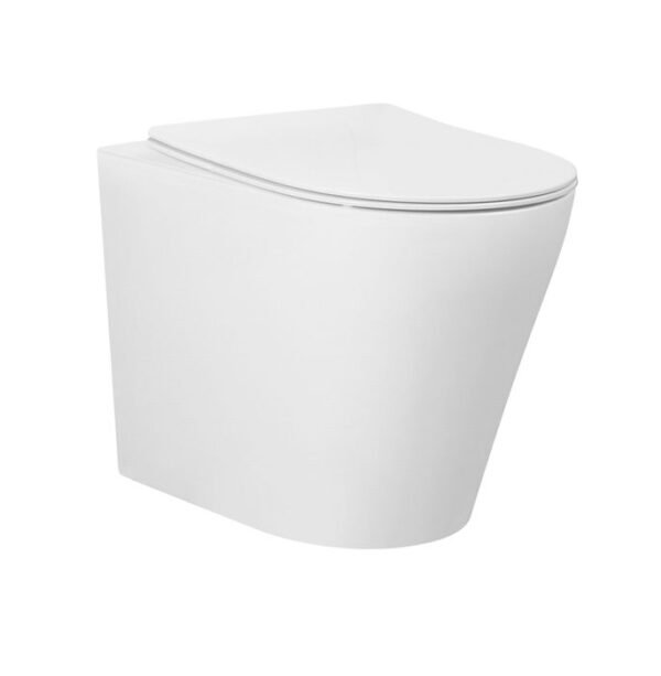 ALZANO WALL FACE PAN MATTE WHITE - SLIM SEAT 1