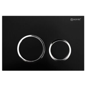 Inspire-Dual-Flush-Plate-Round-Black