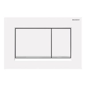 Sigma30-Dual-Flush-Button-Square-Matt-White-plate-&-buttons-gloss-design-strip