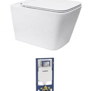 X-CUBE WALL HUNG PAN AND GEBERIT CISTERN (BUTTON ORDER SEPARATELY)