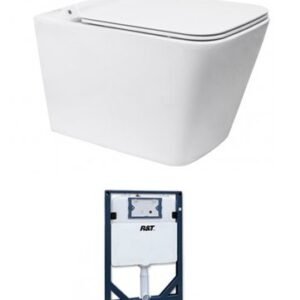 X-CUBE WALL HUNG PAN AND R&T CISTERN (BUTTON ORDER SEPARATELY)