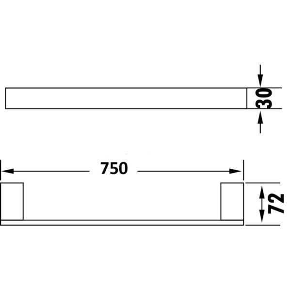 Rosa Single Towel Rail