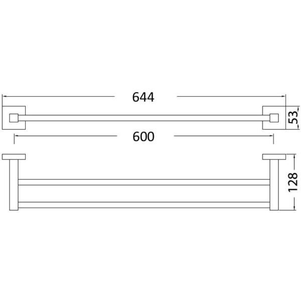 Sara Double Towel Rail