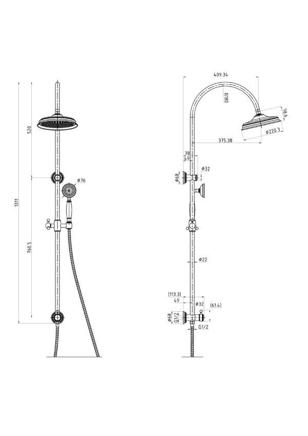 Clasico Combination Shower Set