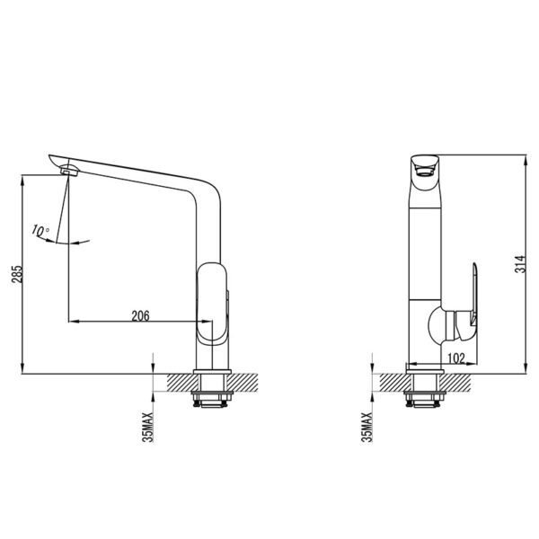 Ikon/Kara Sink Mixer Chrome