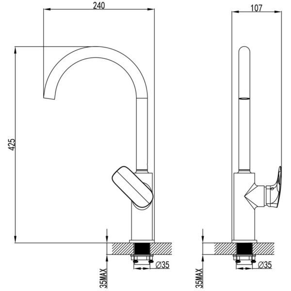 Ikon/Kara Goodseneck Sink Mixer