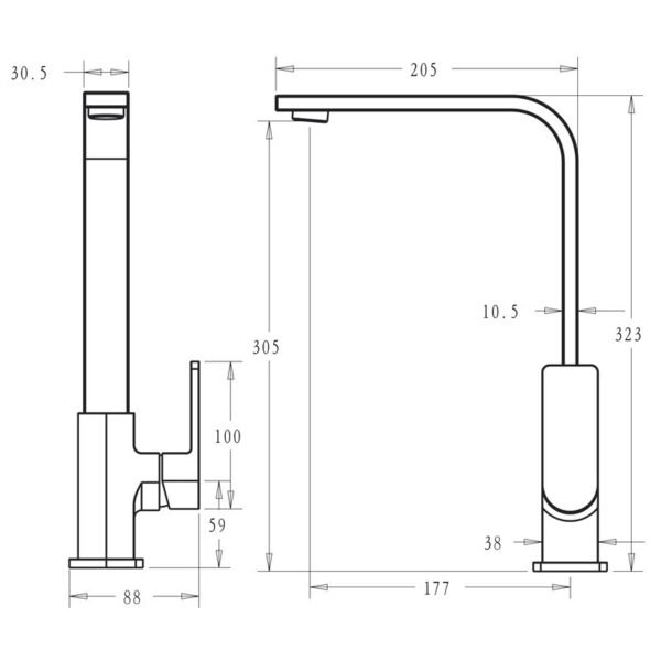 Ikon/Flores Kitchen Mixer