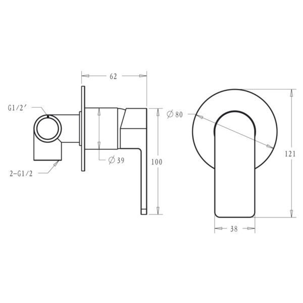 Ikon/Flores Wall Mixer