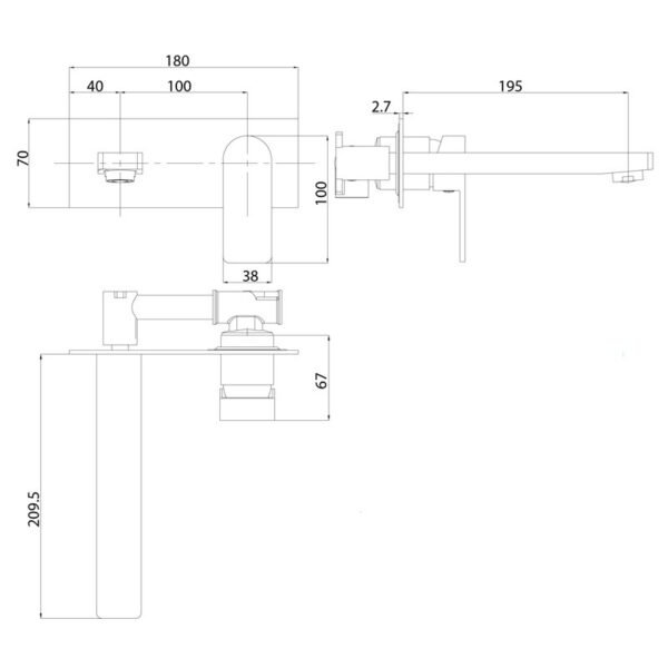 Ikon/Flores Wall Basin Mixer