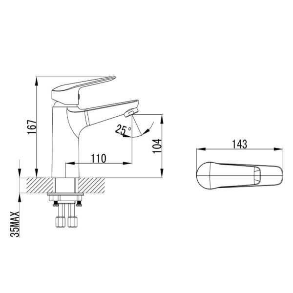 Ikon/Sulu Basin Mixer