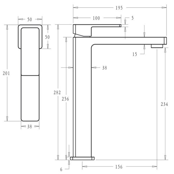 Ikon/Cream High Rise Basin Mixer