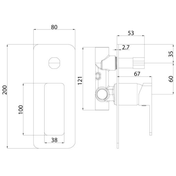 Ikon/Ceram Wall Mixer With Diverter