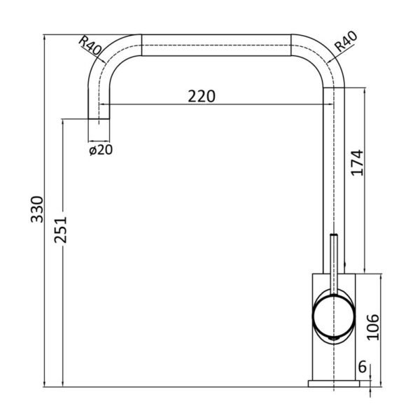 Ikon/Hali Square Neck Sink Mixer