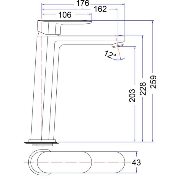 Cora High Rise Basin Mixer