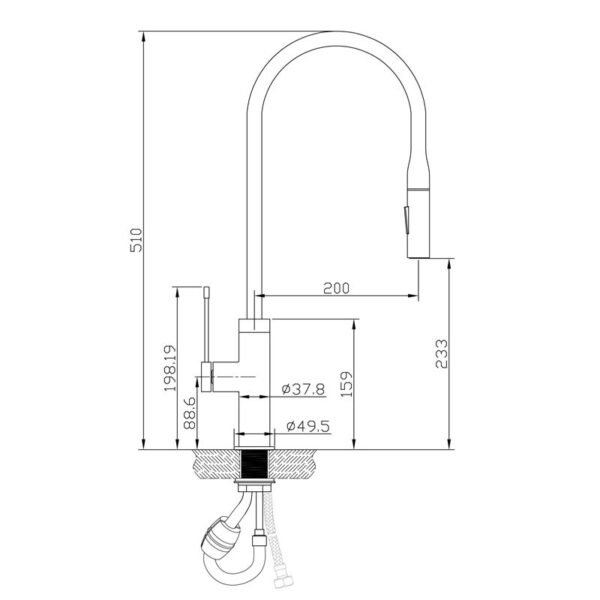 Aziz Pull Out Sink Mixer