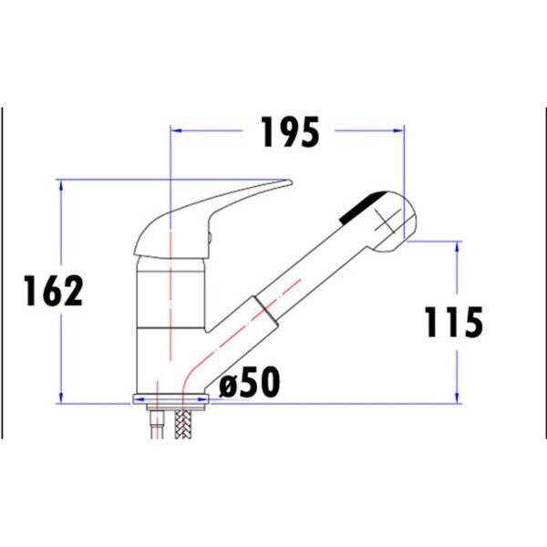 Ruby Pull Out Sink Mixer