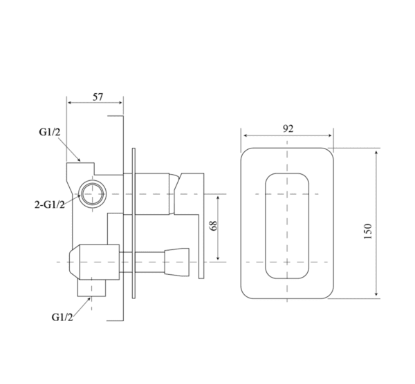 Nova Wall Mixer With Diverter