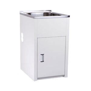 35L Compact Laundry Tub & Cabinet With Side Hole