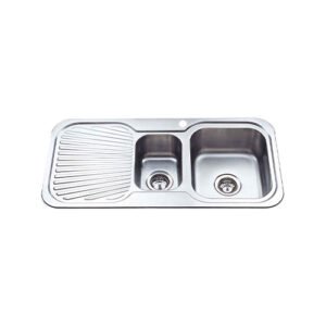 Cora 1 & 1/2 Bowl & Single Drainer Kitchen Sink - Right