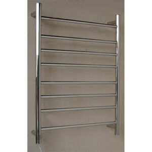 Heated Towel Rail 8 Round Tubes Chrome