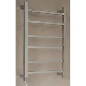 Heated Towel Rail 6 Square Tubes Chrome