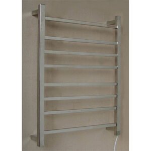 Heated Towel Rail 8 Square Tubes Chrome