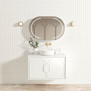 Laguna Satin White Vanity 900x460mm