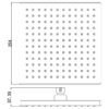 Rosa Square Plastic Shower Head 250mm