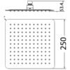 Nova Square SS Shower Head 250mm