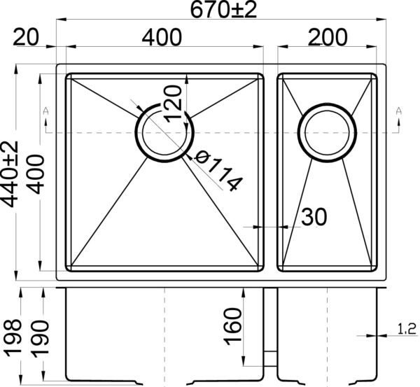 Eden One And Half Bowls Above/Undermount Sink