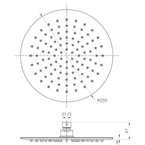 Ikon/Kara Round Stainless Steel Shower Head