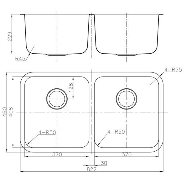 Otus Double Bowl Kitchen Sink