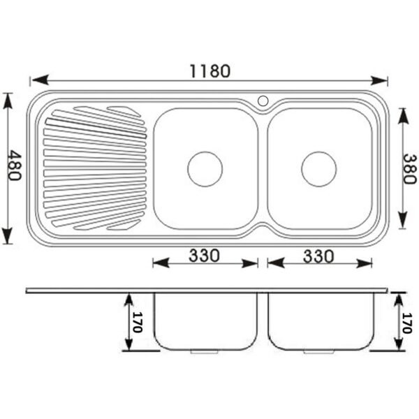 Cora Double Bowls Kitchen Sink