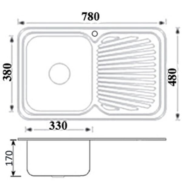 Cora Single Bowl & Single Drainer Kitchen Sink