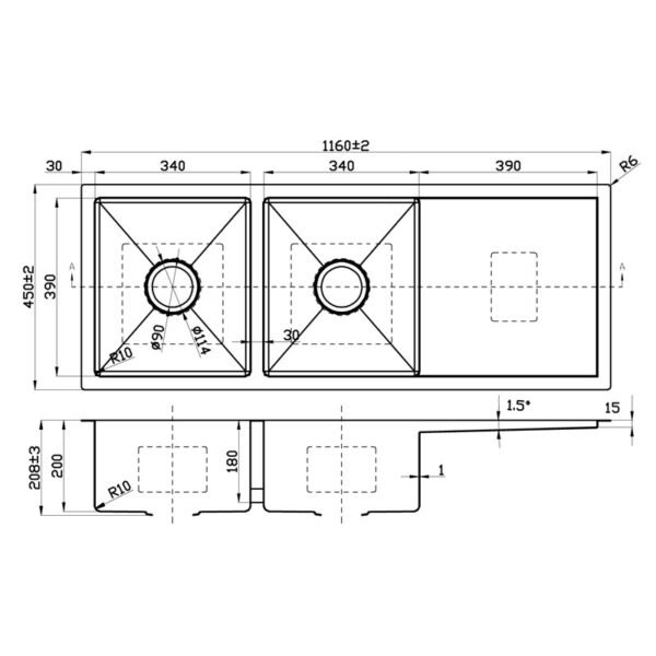 Eden Double Bowls & Single Drainers Kitchen Sink